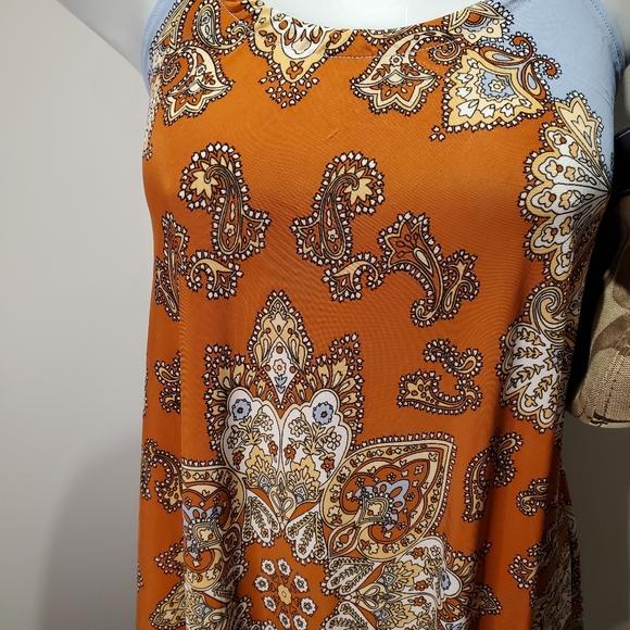 Boho 70s Styled Long Bandana Halter Top - Picture 2 of 7